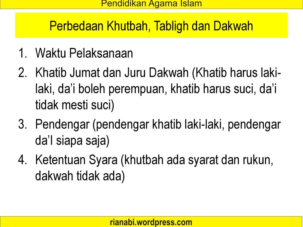 Perbedaan Khutbah Dan Pidato